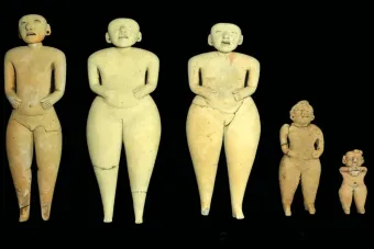 image of old puppets