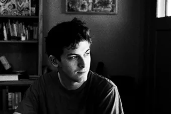 Profile shot of man in black and white