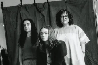 Kimberly Belflower with the director Danya Taymor and Sadie Sink