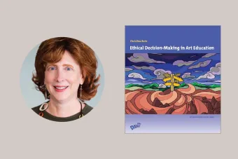 Portrait of Christina Bain and image of Ethical Decision-Making in Art Education