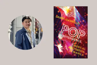 Portrait of James Gabrillo and image of Pop Convergence: Musical Multimedia in Manila