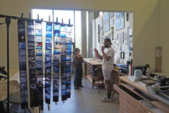 M.F.A. Studio Art students share their spaces as part of the MFA Open Studios in April. 