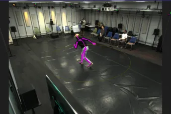 Screenshot of motion tracking software
