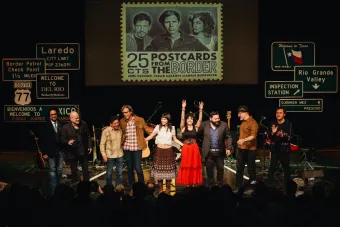 Group photo on stage