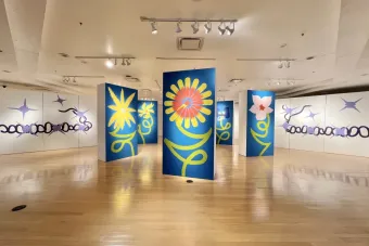 image of a mural in a gallery