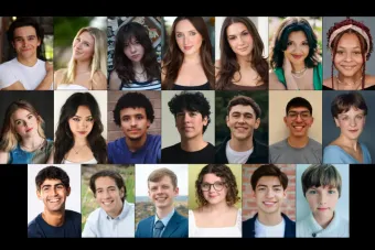 Headshots of the actors in Cabaret