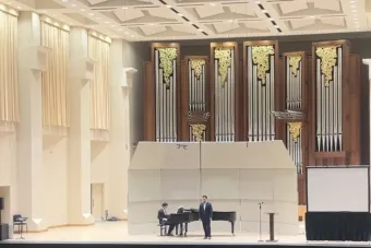 Nathaniel Payan Singing on Stage