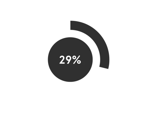 29% pie chart graphic
