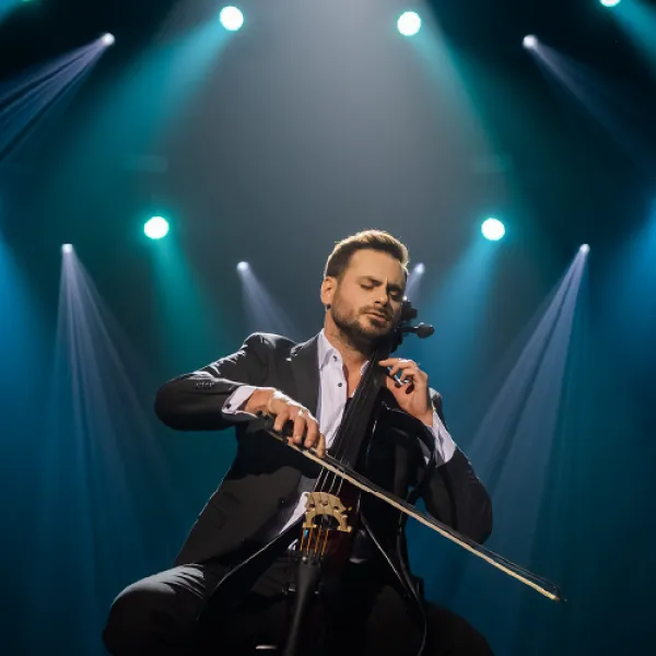 Hauser playing the cello