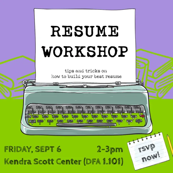 Banner for Resume Workshop program