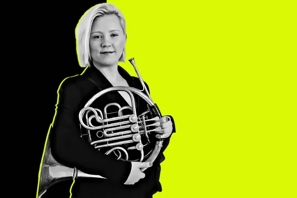 Victoria Knudtson with her horn