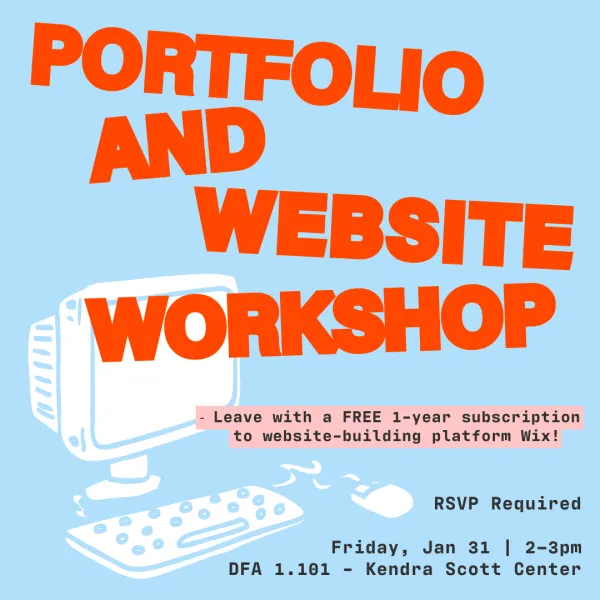 Banner for Portfolio and Website Workshop