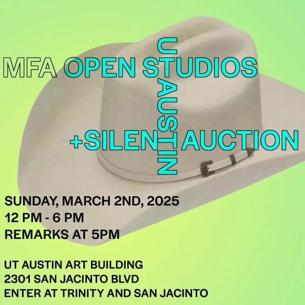 poster for MFA open studios