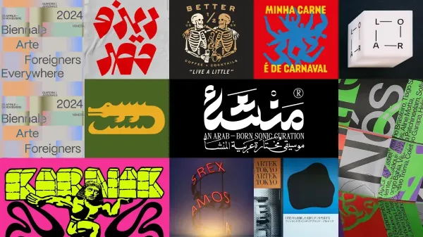 montage of cropped details from various graphic design projects