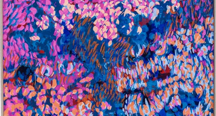 a painting created by heartbeats