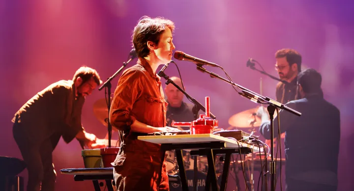 Performance still of Sō Percussion