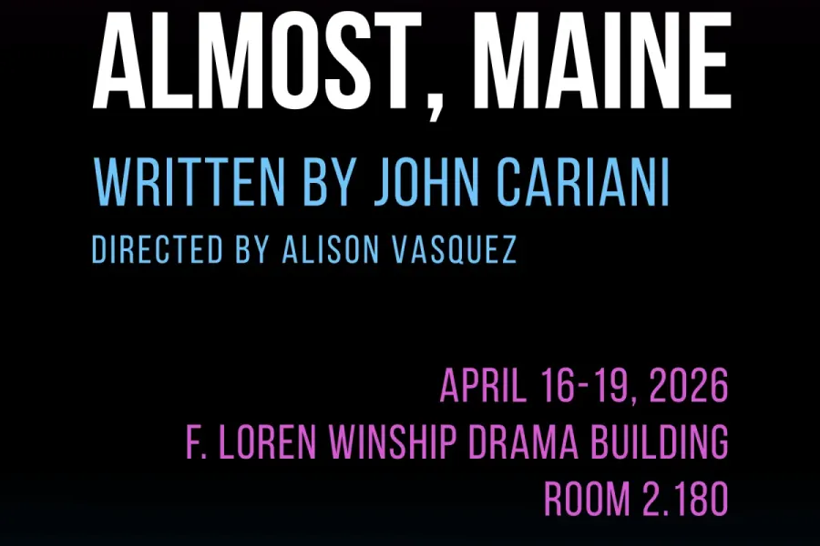 Graphic for the studio series production of ALMOST, MAINE